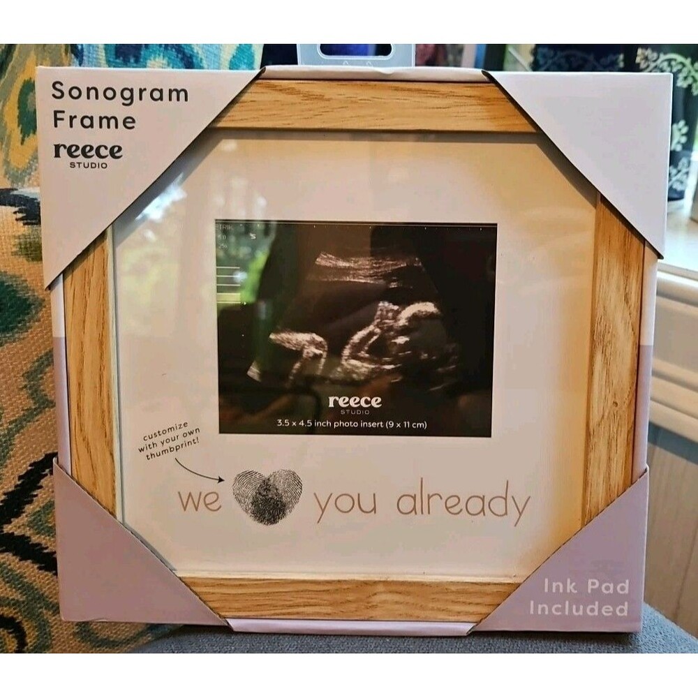 Keepsake Sonogram Print Frame. Inkpad Included. Brand New
